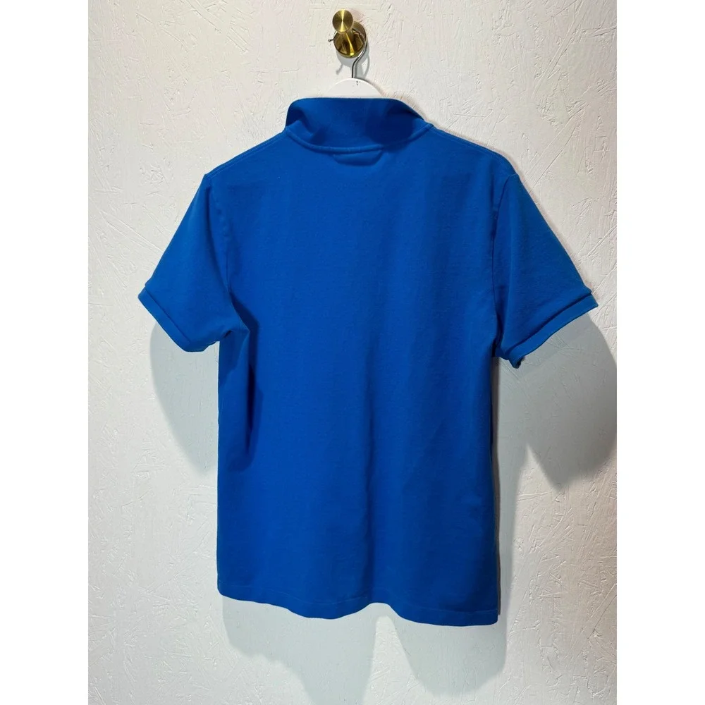 Burberry London England Mens Blue Pique Cotton Polo Shirt Large 3974314